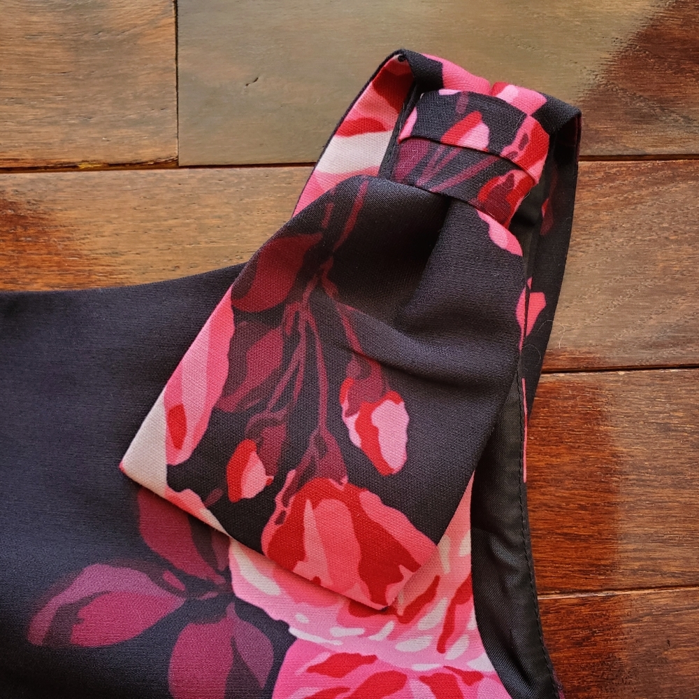 Kate Spade | Floral Sleeveless Dress | Black, Pink - Picture 6 of 8